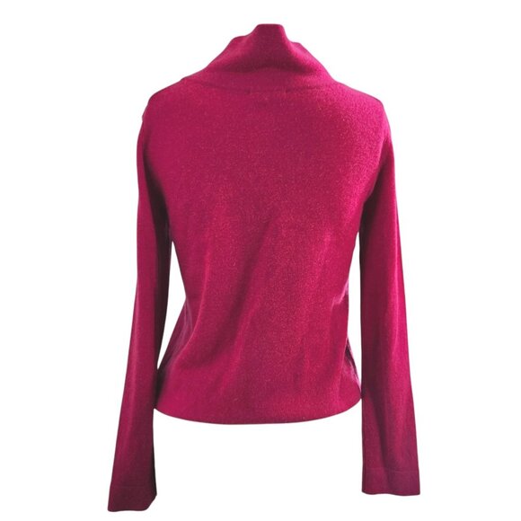 Hobbs London Pink Merino Wool and Cashmere Sweater S Roll Turtle Neck Pullover - Picture 3 of 8